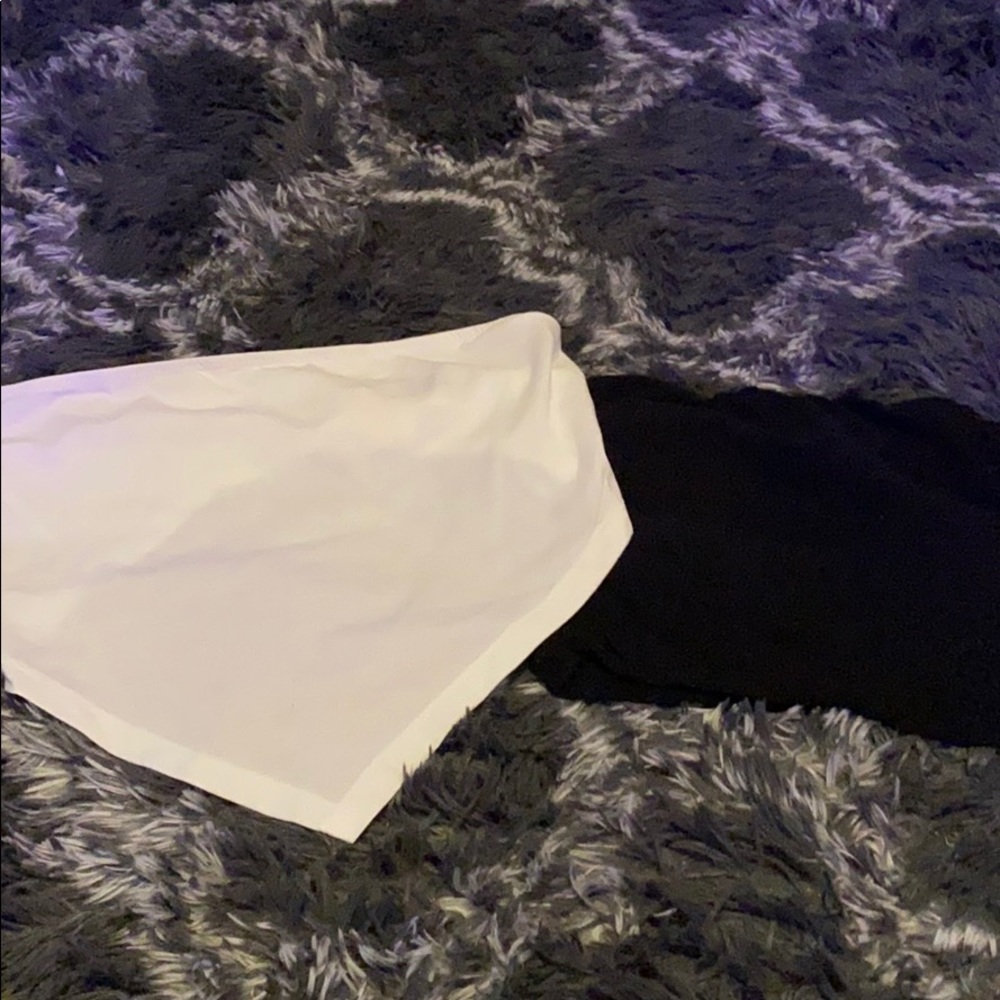 black and white tube top